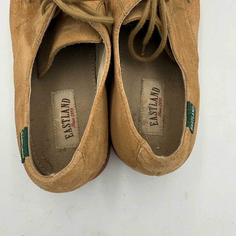 Eastland Men Buck Tan Suede Oxford Shoes Red Brick Sole 7680-59D Size 13D